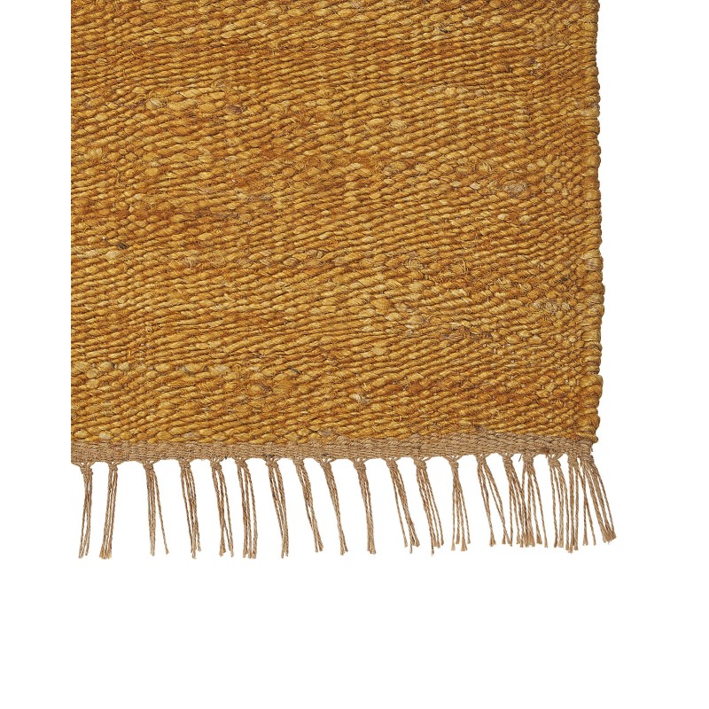 Dywan z juty 80 x 150 cm musztardowy LUNIA Dywan z juty 80 x 150 cm musztardowy LUNIA