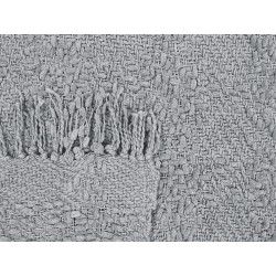 Koc VELLA Bawełna 150 x 200 cm Szary Koc VELLA Bawełna 150 x 200 cm Szary