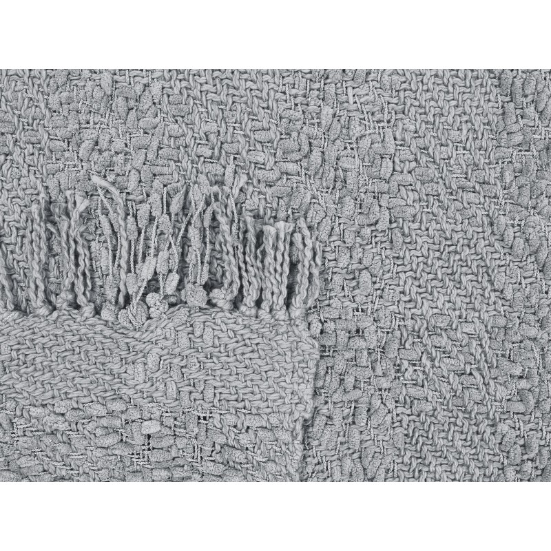 Koc VELLA Bawełna 150 x 200 cm Szary Koc VELLA Bawełna 150 x 200 cm Szary