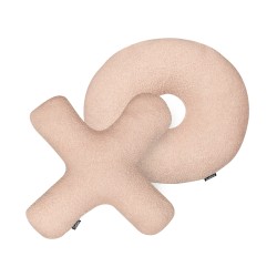 Zestaw 2 poduszek dekoracyjnych HESPERIS Boucle Pastelowy róż Jednolity