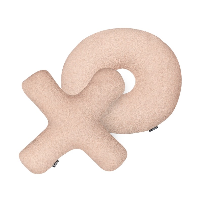 Zestaw 2 poduszek dekoracyjnych HESPERIS Boucle Pastelowy róż Jednolity Zestaw 2 poduszek dekoracyjnych HESPERIS Boucle Pastelowy róż Jednolity
