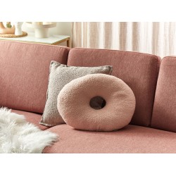 Zestaw 2 poduszek dekoracyjnych HESPERIS Boucle Pastelowy róż Jednolity Zestaw 2 poduszek dekoracyjnych HESPERIS Boucle Pastelowy róż Jednolity