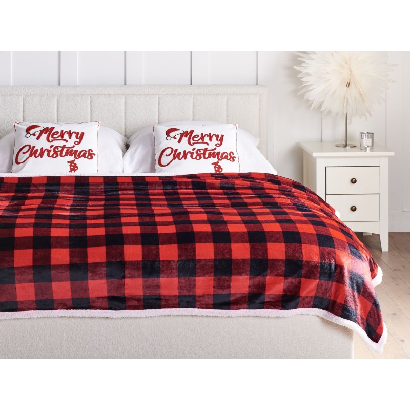 Koc LIQUORICE 150 x 200 cm Czerwony Koc LIQUORICE 150 x 200 cm Czerwony