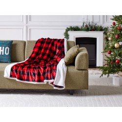 Koc LIQUORICE 150 x 200 cm Czerwony Koc LIQUORICE 150 x 200 cm Czerwony