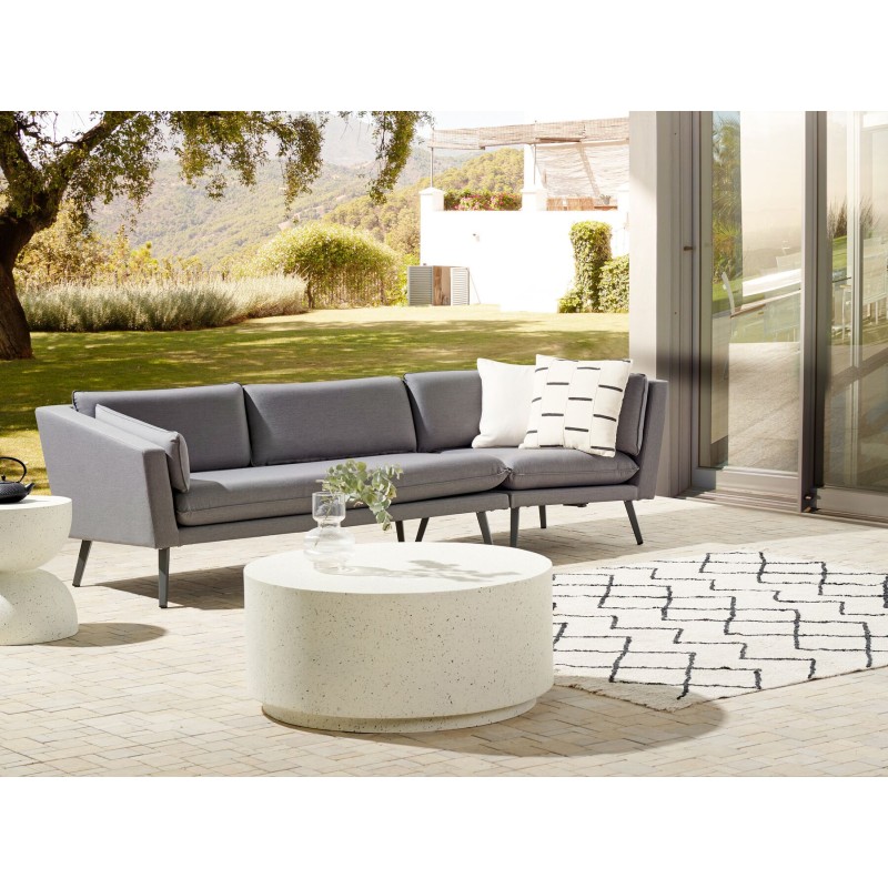 Sofa ogrodowa 3-osobowa prawostronna szara LORETELLO Sofa ogrodowa 3-osobowa prawostronna szara LORETELLO