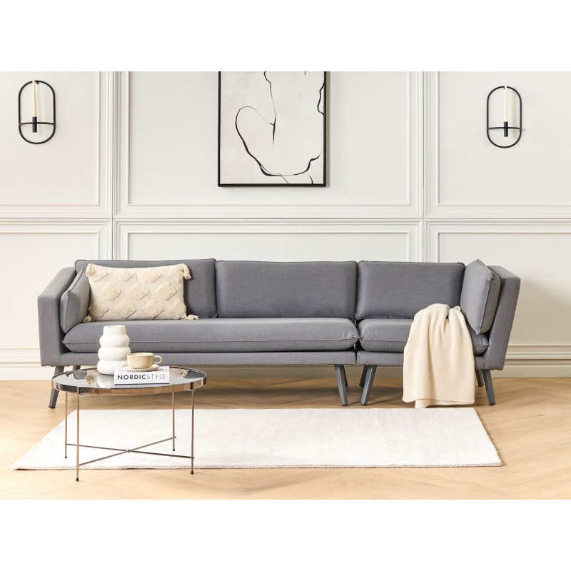 Sofa ogrodowa 3-osobowa prawostronna szara LORETELLO Sofa ogrodowa 3-osobowa prawostronna szara LORETELLO