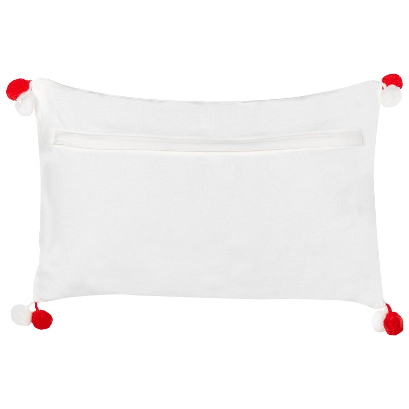 Zestaw 2 poduszek dekoracyjnych ANREDERA Bawełna 30 x 50 cm Biały Wzór świąteczny Zestaw 2 poduszek dekoracyjnych ANREDERA Bawełna 30 x 50 cm Biały Wzór świąteczny