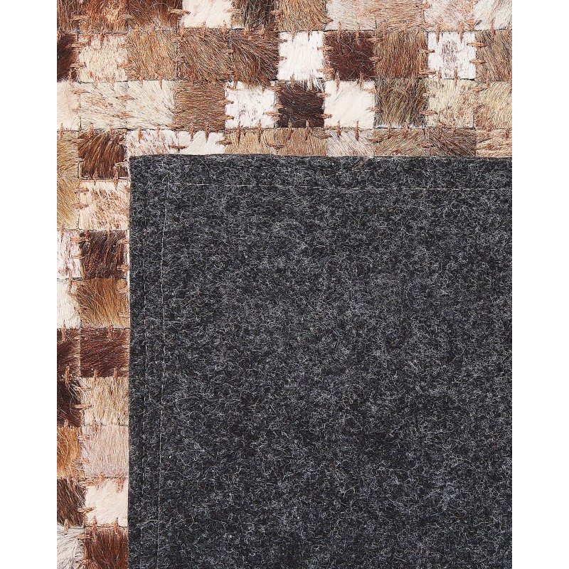 Dywan patchwork skórzany brązowy 160 x 230 cm TORUL Dywan patchwork skórzany brązowy 160 x 230 cm TORUL