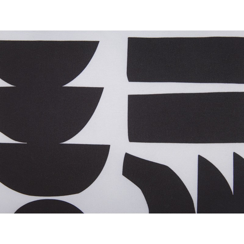 Zestaw 2 poduszek dekoracyjnych LIRIOPE 30 x 50 cm Czarny/ biały Wzór geometryczny Zestaw 2 poduszek dekoracyjnych LIRIOPE 30 x 50 cm Czarny/ biały Wzór geometryczny