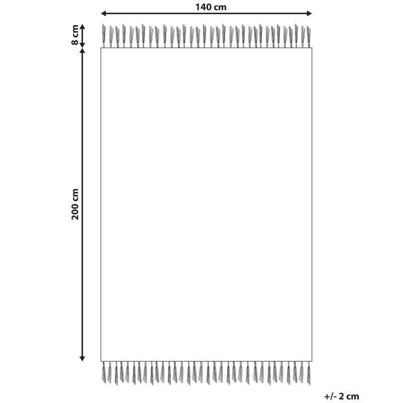 Dywan bawełniany kilim 140 x 200 cm beżowo-czarny NIAVAN Dywan bawełniany kilim 140 x 200 cm beżowo-czarny NIAVAN