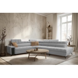 Venna XII corner sofa with a sleeping function and USB port - elegance and functionality in one!