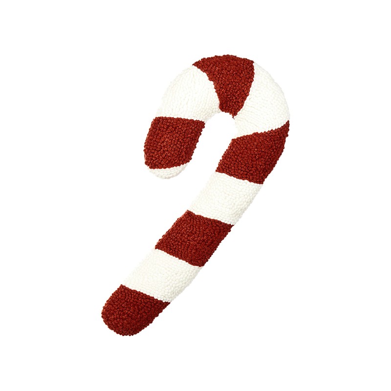 Zestaw 2 poduszek dekoracyjnych CANDY CANE Boucle 22 x 55 cm Czerwony Wzór świąteczny Zestaw 2 poduszek dekoracyjnych CANDY CANE Boucle 22 x 55 cm Czerwony Wzór świąteczny