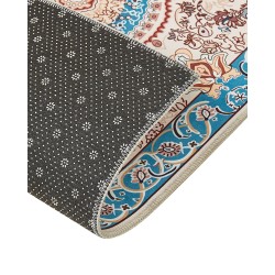 Dywan 60 x 200 cm beżowo-niebieski GORDES Dywan 60 x 200 cm beżowo-niebieski GORDES