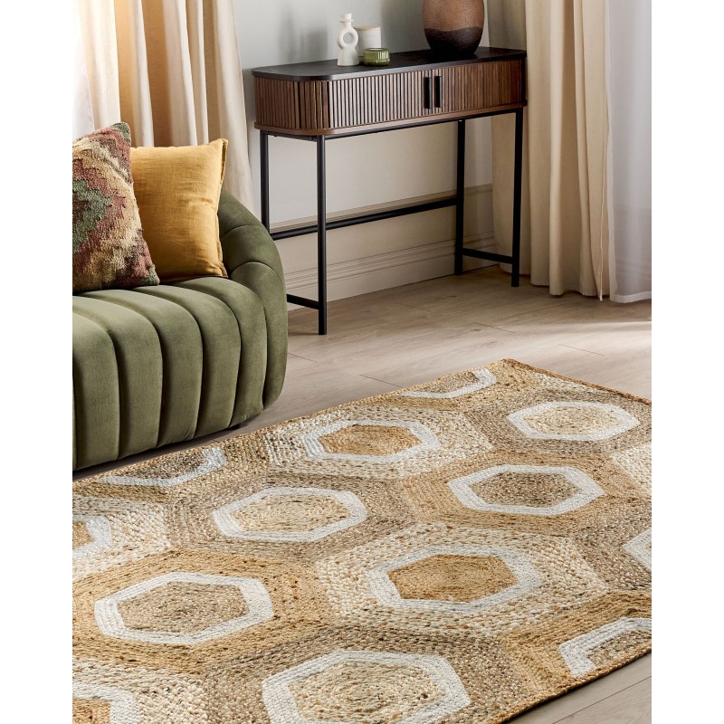 Dywan z juty 160 x 230 cm beżowy BASOREN Dywan z juty 160 x 230 cm beżowy BASOREN