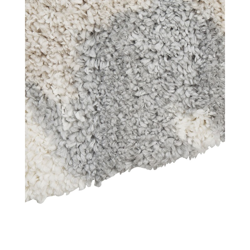 Dywan shaggy 80 x 150 cm biało-szary GORIS Dywan shaggy 80 x 150 cm biało-szary GORIS
