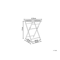 Stolik ogrodowy metalowy ø 70 cm biały SCAFA Stolik ogrodowy metalowy ø 70 cm biały SCAFA