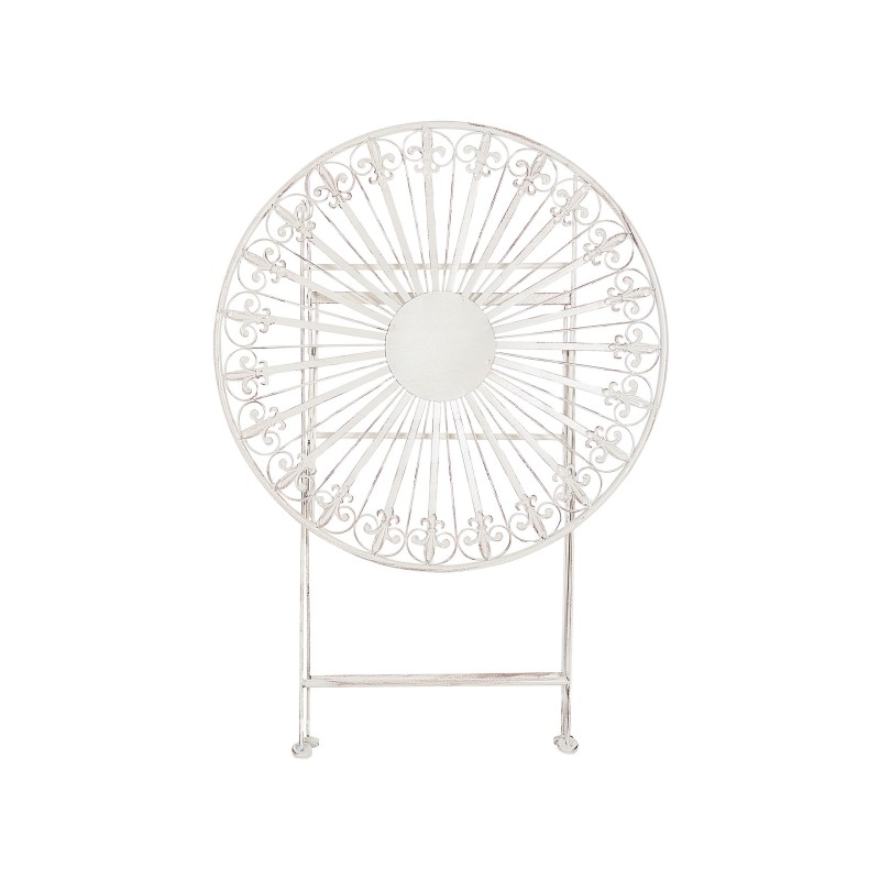 Stolik ogrodowy metalowy ø 70 cm biały SCAFA Stolik ogrodowy metalowy ø 70 cm biały SCAFA