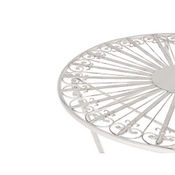 Stolik ogrodowy metalowy ø 70 cm biały SCAFA Stolik ogrodowy metalowy ø 70 cm biały SCAFA