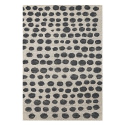 Dywan wełniany 140 x 200 cm beżowo-czarny HAVRAN Dywan wełniany 140 x 200 cm beżowo-czarny HAVRAN