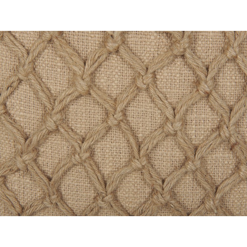 Zestaw 2 poduszek dekoracyjnych COLLOMIA Boucle 45 x 45 cm Beżowy Wzór geometryczny Zestaw 2 poduszek dekoracyjnych COLLOMIA Boucle 45 x 45 cm Beżowy Wzór geometryczny