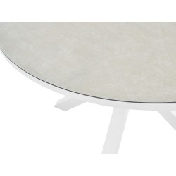 Stół ogrodowy MALETTO 120 cm 120 cm Szkło Beżowoszary Stół ogrodowy MALETTO 120 cm 120 cm Szkło Beżowoszary
