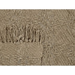 Koc VELLA Bawełna 200 x 220 cm Beżowoszary Koc VELLA Bawełna 200 x 220 cm Beżowoszary