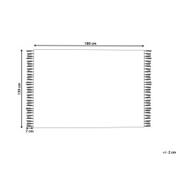 Koc HOSPET Bawełna 130 x 180 cm Szary Koc HOSPET Bawełna 130 x 180 cm Szary