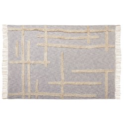 Koc HOSPET Bawełna 130 x 180 cm Szary Koc HOSPET Bawełna 130 x 180 cm Szary