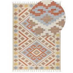 Dywan bawełniany kilim 200 x 300 cm wielokolorowy ATAN