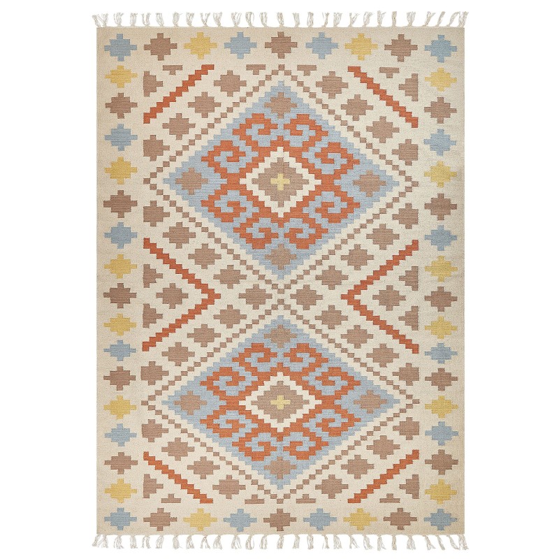 Dywan bawełniany kilim 200 x 300 cm wielokolorowy ATAN Dywan bawełniany kilim 200 x 300 cm wielokolorowy ATAN