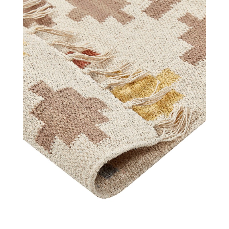 Dywan bawełniany kilim 200 x 300 cm wielokolorowy ATAN Dywan bawełniany kilim 200 x 300 cm wielokolorowy ATAN