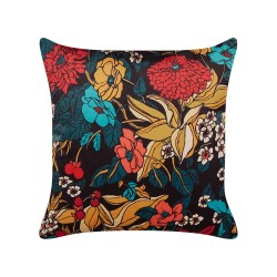 Poduszka dekoracyjna PROTEA Welur 45 x 45 cm Kolorowy Wzór kwiatowy