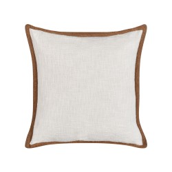 Zestaw 2 poduszek dekoracyjnych IANTHE Bawełna 45 x 45 cm Złamana biel Jednolity Zestaw 2 poduszek dekoracyjnych IANTHE Bawełna 45 x 45 cm Złamana biel Jednolity