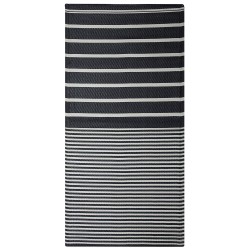 Dywan zewnętrzny 90 x 180 cm czarno-biały HALDIA Dywan zewnętrzny 90 x 180 cm czarno-biały HALDIA