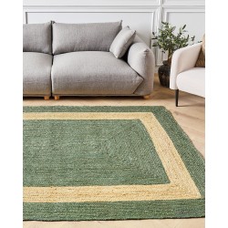 Dywan z juty 160 x 230 cm zielony KARAKUYU Dywan z juty 160 x 230 cm zielony KARAKUYU