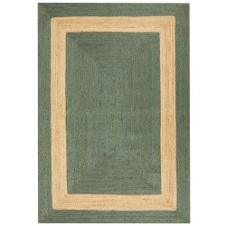 Dywan z juty 160 x 230 cm zielony KARAKUYU Dywan z juty 160 x 230 cm zielony KARAKUYU