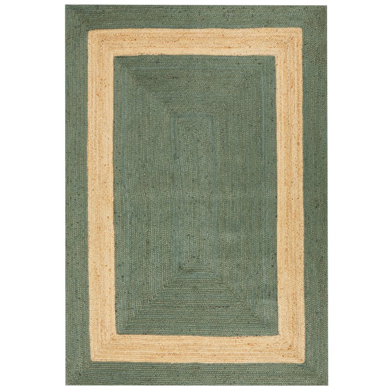 Dywan z juty 160 x 230 cm zielony KARAKUYU Dywan z juty 160 x 230 cm zielony KARAKUYU