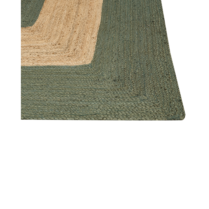 Dywan z juty 160 x 230 cm zielony KARAKUYU Dywan z juty 160 x 230 cm zielony KARAKUYU