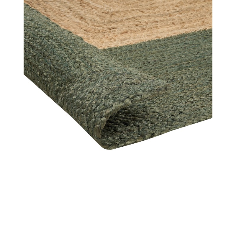 Dywan z juty 160 x 230 cm zielony KARAKUYU Dywan z juty 160 x 230 cm zielony KARAKUYU