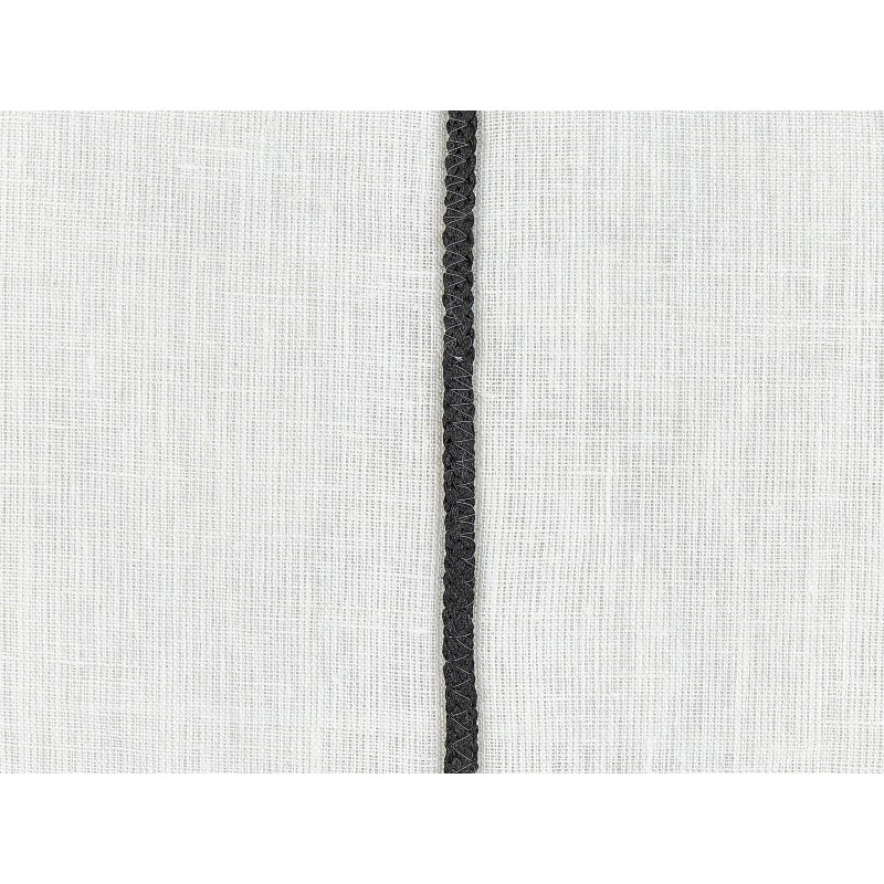 Zestaw 2 poduszek dekoracyjnych MILAS Len 50 x 50 cm Czarny/ biały W paski Zestaw 2 poduszek dekoracyjnych MILAS Len 50 x 50 cm Czarny/ biały W paski
