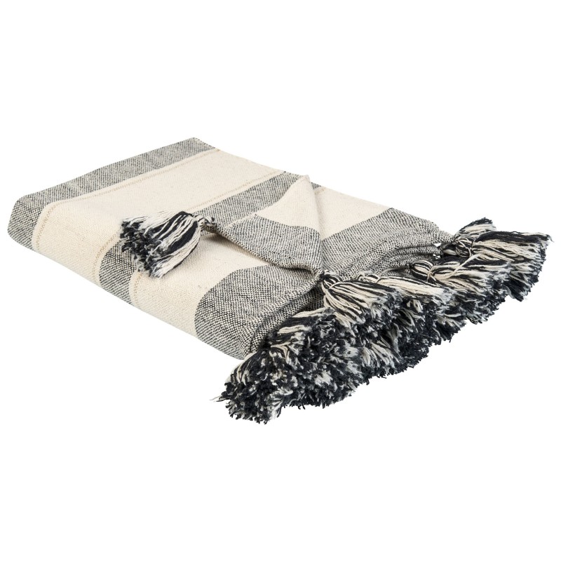Koc CAYIR Bawełna 130 x 170 cm Beżowy Koc CAYIR Bawełna 130 x 170 cm Beżowy