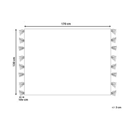 Koc CAYIR Bawełna 130 x 170 cm Beżowy Koc CAYIR Bawełna 130 x 170 cm Beżowy