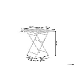 Stolik bistro BORMIO 70 cm 70 cm Metal Czarny Stolik bistro BORMIO 70 cm 70 cm Metal Czarny