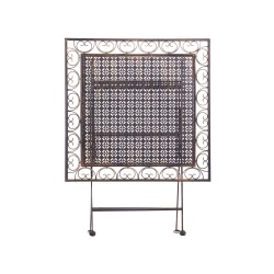 Stolik bistro BORMIO 70 cm 70 cm Metal Czarny Stolik bistro BORMIO 70 cm 70 cm Metal Czarny