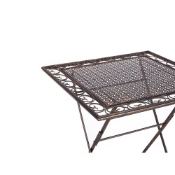 Stolik bistro BORMIO 70 cm 70 cm Metal Czarny Stolik bistro BORMIO 70 cm 70 cm Metal Czarny