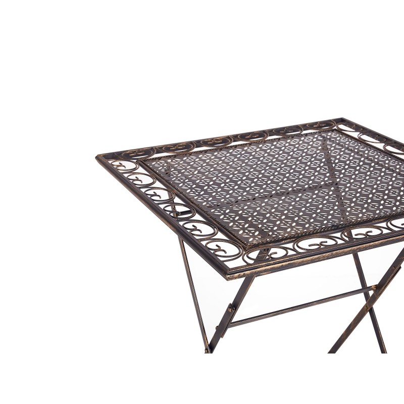 Stolik bistro BORMIO 70 cm 70 cm Metal Czarny Stolik bistro BORMIO 70 cm 70 cm Metal Czarny