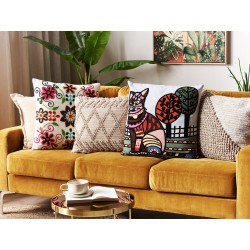 Poduszka dekoracyjna MEHSANA Boucle 50 x 50 cm Kolorowy Wzór zwierzęcy Poduszka dekoracyjna MEHSANA Boucle 50 x 50 cm Kolorowy Wzór zwierzęcy