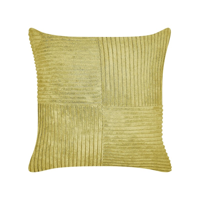 Zestaw 2 poduszek dekoracyjnych MILLET Sztruks 43 x 43 cm Oliwkowy Wzór geometryczny Zestaw 2 poduszek dekoracyjnych MILLET Sztruks 43 x 43 cm Oliwkowy Wzór geometryczny