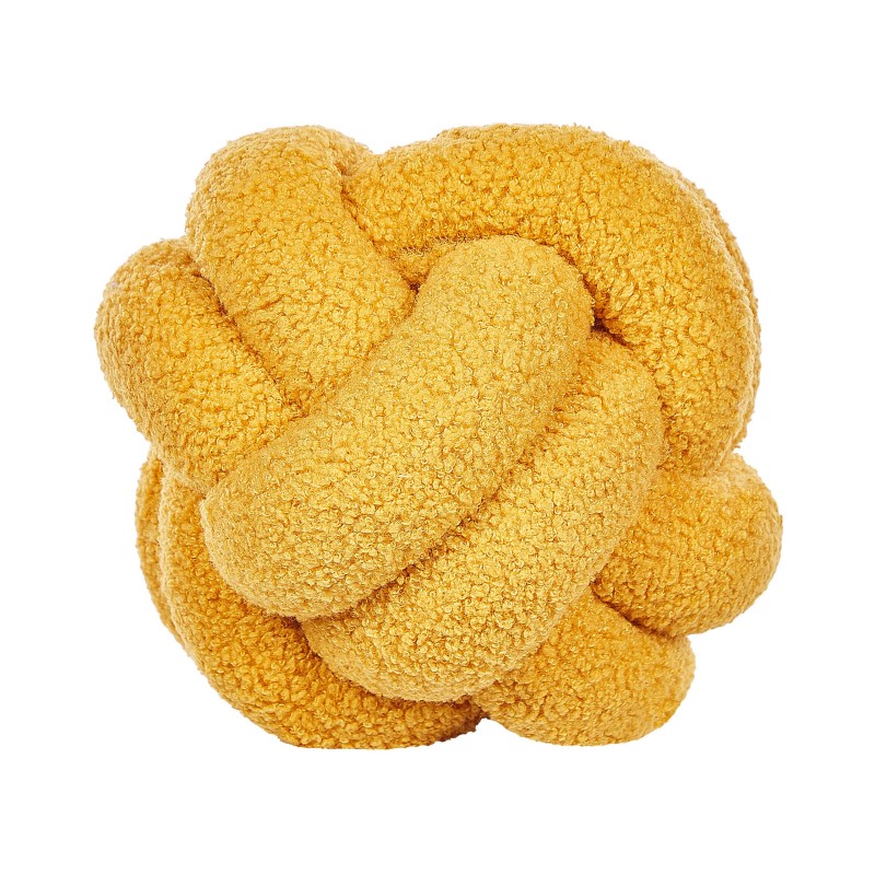 Poduszka dekoracyjna MALNI Boucle 19 x 19 cm Musztardowy Jednolity