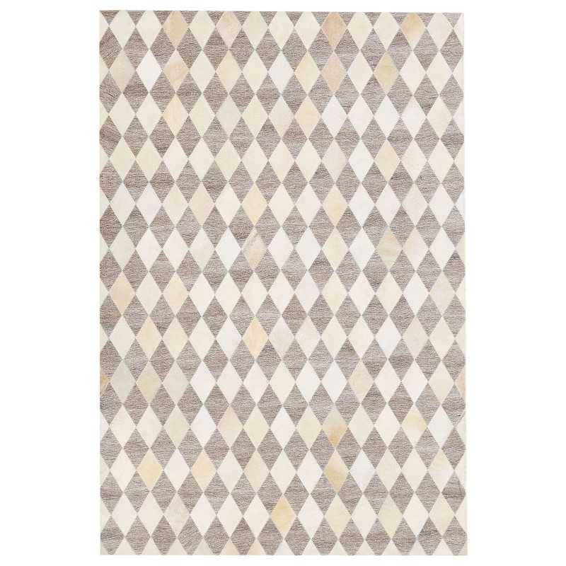 Dywan skórzany 160 x 230 cm beżowo-brązowy SESLICE Dywan skórzany 160 x 230 cm beżowo-brązowy SESLICE